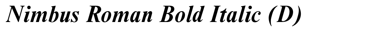 Nimbus Roman Bold Italic (D)